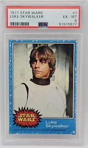 1977 Star Wars Luke Skywalker #1 PSA EX-MT 6 - Picture 1 of 2