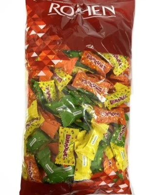 Ukraine Caramel Lillipop Powder Filling Fizz Roshen Sweet Lime Cola Orange 1000g - Image 1 of 2
