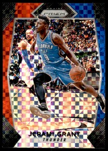 2017-18 Panini Prizm Prizms Red White and Blue #266 Jerami Grant