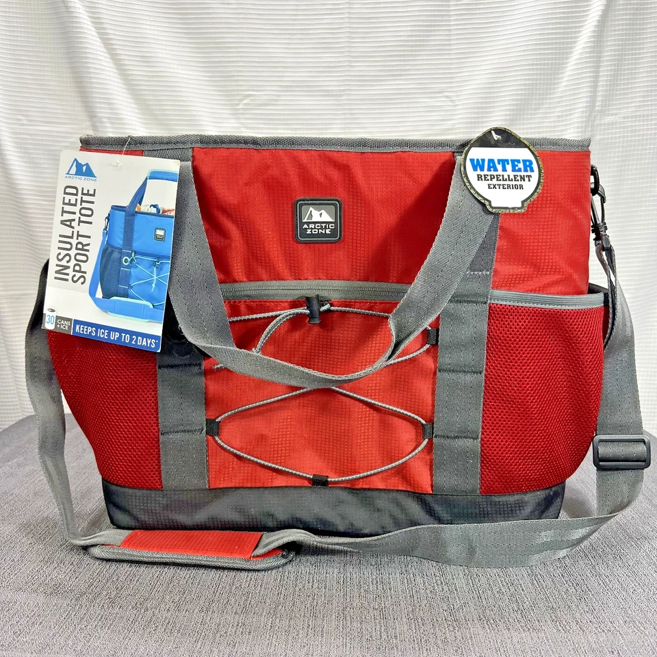 Bolsa deportiva aislada Arctic Zone 30 latas + hielo con microban rojo Foto 1 de 4