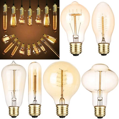 Vintage Industrial Retro E27 40W Edison Bulb Filament Light 220V Deco Lamp S - Image 1 of 4