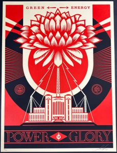 A - Shepard Fairey - Obey Giant - Green Power - 2014 - # 87/450 - Picture 1 of 3