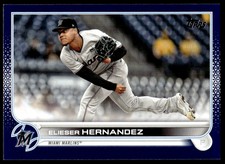 2022 Topps Series 1 #9 Elieser Hernandez  Royal Blue  Miami Marlins