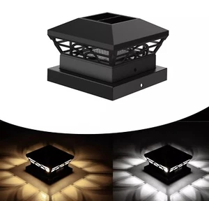 Solar LED postes luz de poste valla luz solar exterior tapas luz de jardín - Imagen 1 de 14