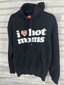 Sudadera con capucha Hooters Hot Moms negra para hombre talla mediana - Imagen 1 de 3