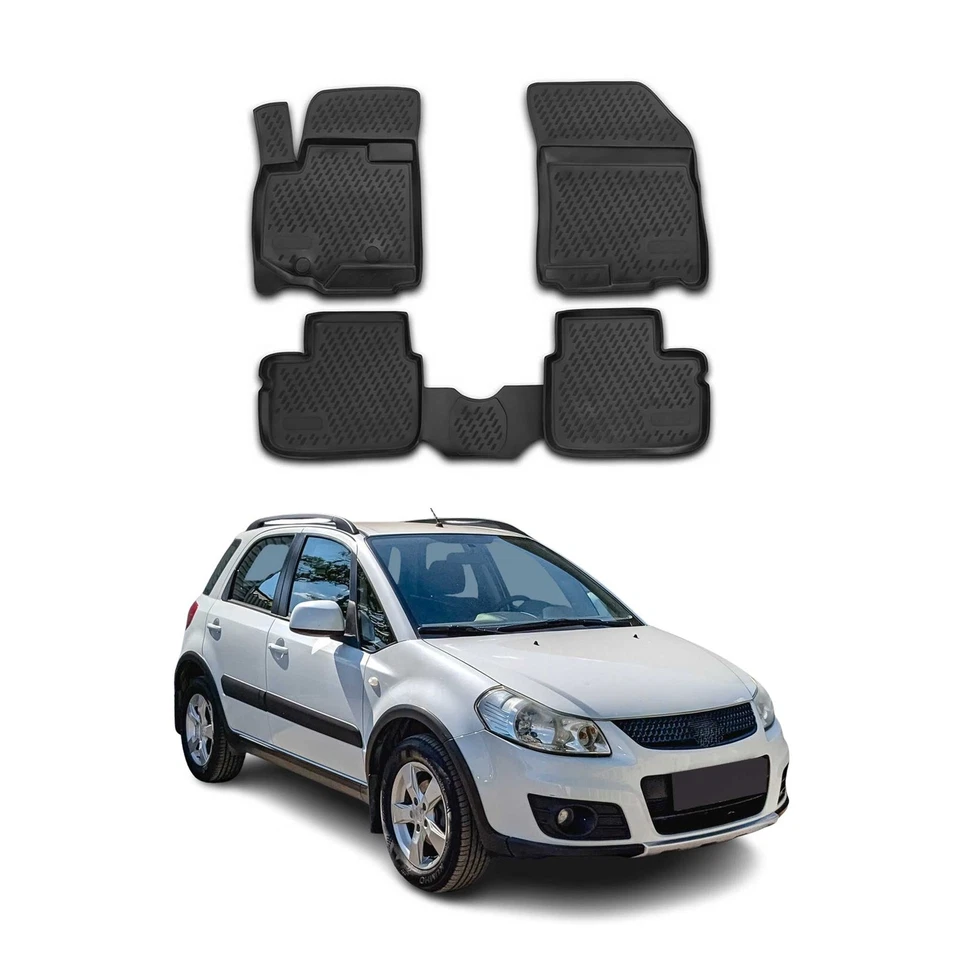 Tapetes OMAC forro para Suzuki SX4 S-Cross 2006-2013 negro TPE para todo tipo de clima 4x Foto 1 de 4