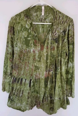 Cárdigan Abierto Xhilaration Superpuesto Talla XXL Verde Festivo Ligero... Foto 1 de 4