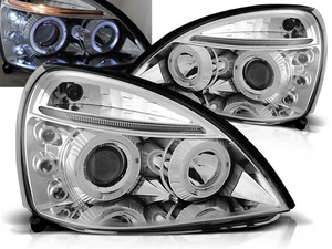 Juego de faros Angel Eyes en cromo para Renault Clio II 06.2001-09.2005 - Imagen 1 de 4