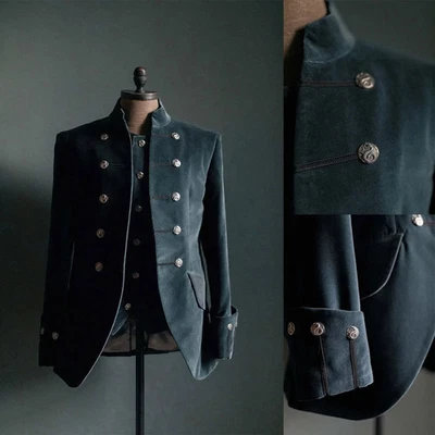 Traje de terciopelo de negocios para hombre esmoquin traje de boda noche fiesta graduación cena blazer Foto 1 de 4