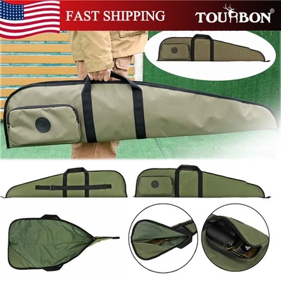 TOURBON Rifle Scoped Cover Bag Hunting Gun Case Tool Carry Zipped Pouch Foldable - Image 1 of 4
