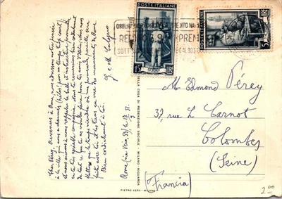CAMINO DE ORO: Postal de Italia a Francia CV873_P33 Foto 1 de 2