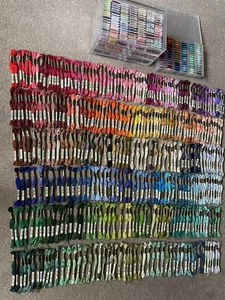 DMC Stranded Cotton Threads X 356 Skeins NEW, 463 Threads On Plastic Bobbins - Picture 1 of 20