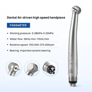 Jinme TU Dental Titanium 4-hole Couple Torque Head Handpiece 3 Spray #101110 - Picture 1 of 12