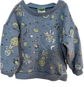 Disney Baby You Story Pullover Sweatshirt, Größe 18 Monate.  Blau, Buzz Aliens - Bild 1 von 6