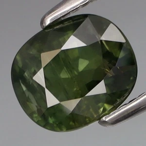 1,48Ct. Edel Edelstein natürlicher grüner unbeheizter Saphir Australien guter Glanz! - Bild 1 von 4