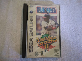 World Series Baseball II (Sega Saturn, 1996) - Complete in Box, poor case