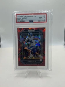 2023 Panini Prizm Draft Picks - Puka Nacua #197 Red Ice Prizm (RC) PSA 10 - Picture 1 of 2