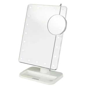 Jerdon 8-Inch by 11-Inch Lighted Vanity Mirror - Rectangular Tabletop Mirror ... - Picture 1 of 12