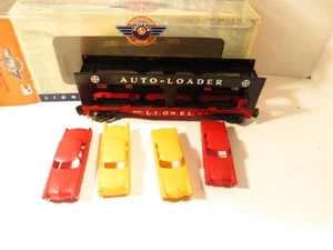 LIONEL POST-WAR CELEBRATION 29463 6414 EVANS AUTO LOADER W/4 CARS 0/027- L/N- B9 - Picture 1 of 8
