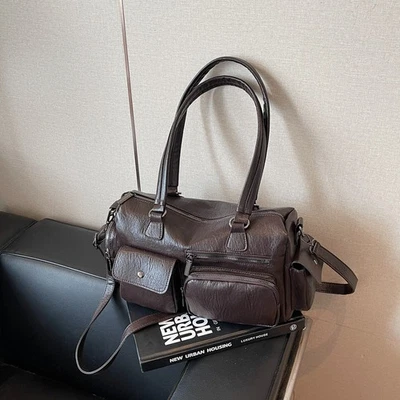 Boston Tote Bag For Women With Large Capacity Soft Pu Material Stylish - image 1 of 4