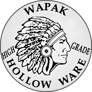 VINTAGE WAPAK HOLLOW WARE CAST IRON SKILLET BREAD PAN COOKWARE STICKER DECAL - Picture 1 of 1