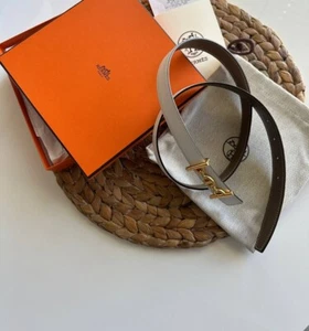 Hermès Lagune Belt Buckle & Reversible Leather Strap 24 mm - Picture 1 of 8