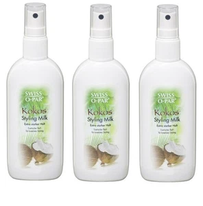 3x 150ml Swiss o Par Coconut Styling Milk Extra Strong Hold Exotic Coconut Scent - Picture 1 of 1