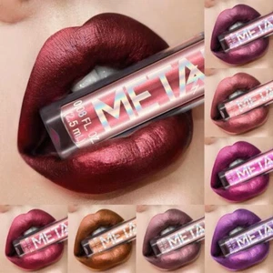 Matte Metallic Glitter Liquid Lipstick Waterproof Long Lasting Shimmer - Picture 1 of 22