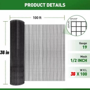 Hardware Cloth 1/2" 36in x 50ft 19 Ga Wire Mesh Roll Chicken Wire Fencing AU - Picture 1 of 8