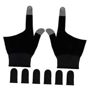 Gaming Gloves for Sweaty Hands, Ultra-Thin Breathable Touchscreen Finger Gloves - Picture 1 of 8