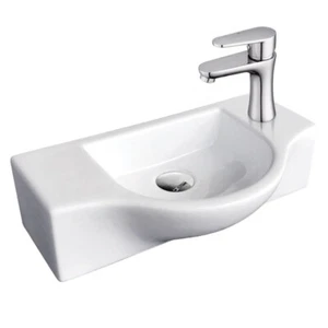 Fienza Charlotte Wall Hung Basin Gloss White One Tap Hole 440mm x 245mm TR4523 - Picture 1 of 3