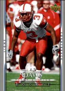 2007 Upper Deck First Edition #190 A.J. Davis Rookie Football Card