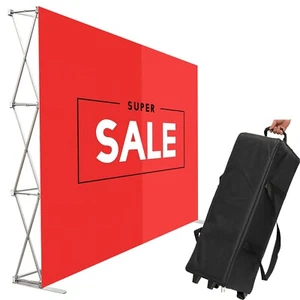 Soporte de marco de telón de fondo para cabina de feria emergente de tela de tensión 8x10 (solo marco) - Imagen 1 de 8