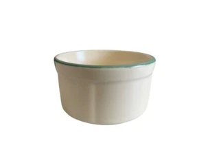 Vintage Ceramic Ramekin Dish With Pale Green Rim - Bild 1 von 3