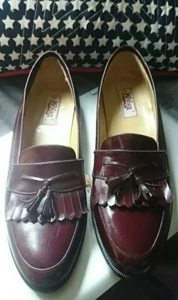 Mezlan Almansa Burgundy Tassel Loafer Vero Cuoio Handmade Men Shoes Sz 11 1/2 B - Picture 1 of 12