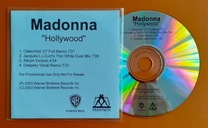 MADONNA Hollywood UK 2003 Warner Bros 4-track promo CD test press - Foto 1 di 1