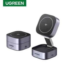 25W Magnetic Foldable Wireless Charger Mini Portable 2 in 1 Fast Charging Stand - Picture 1 of 17