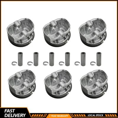 6x Pistons & Rings Set STD For Volvo S80 V70 XC60 XC70 XC90 3.2 L B6324S B6324S5 - Image 1 of 4