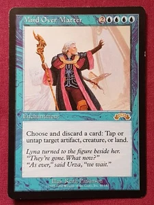 Magic The Gathering EXODUS MIND OVER MATTER blue card MTG - Picture 1 of 2