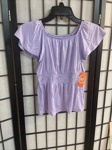 Wonder Nation Elastic Waist Top Lilac Bud Girls Med 7-8 - Picture 1 of 4