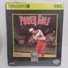 Power Golf TurboGrafx-16 1989 Factory New and Sealed Box Shelf Wear Crushed