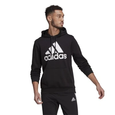 adidas Essentials Big Logo Hoodie Kapuzenpullover Herren schwarz/weiß [GK9540]
