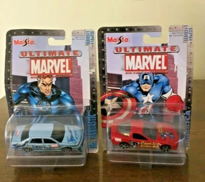 Maisto Ultimate Marvel Capitán América Corvette Mr Fantastic Car Cadillac 1:64 Foto 1 de 3