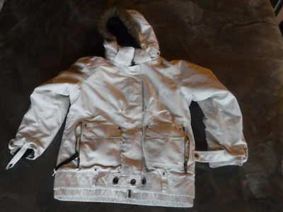 Chaqueta de invierno blanca Obermeyer talla 12 para niñas usada Foto 1 de 4