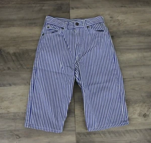 90's Sears Silver Unicorn Youth Girls Size 10 High Rise Pinstriped Jean Shorts - Picture 1 of 13