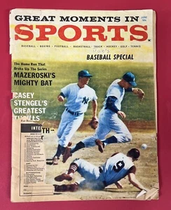 1961 JUNE GREAT MOMENTS IN SPORTS MAG. MAZEROSKI BABE RUTH Cover In Poor Cond. - Picture 1 of 3