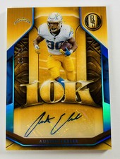 Austin Ekeler 2021 Panini Gold Standard 10K Autographs Platinum Auto #ed 06/10
