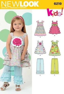 NEW LOOK 6219 TODDLERS' DRESS & TROUSERS Sewing Pattern Ages 6 months - 2 years - Image 1 of 4