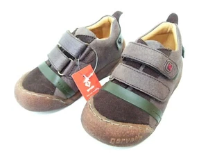 KIDS SHOES CHILDRENS BOOTS LEATHER GARVALIN BOYS GIRLS CASUAL BROWN BIOMECHANICS - Picture 1 of 7