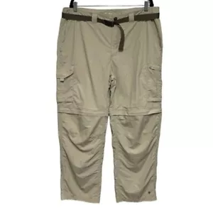Columbia Omni-Shield Convertible Cargo Pants Hiking Outdoor Beige Men's 40x30 - Picture 1 of 15